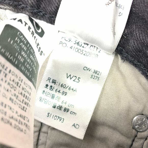 Levis 501 Cut Off Jean Shorts Womens Size 25 Black Wash - Picture 8 of 8